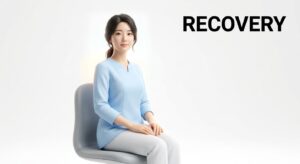 교통사고 후 회복과 케어를 상징하는 평온한 분위기의 모델